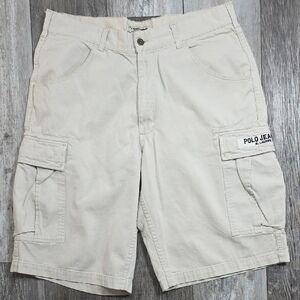 Ralph Lauren | Vintage 90's Polo Jeans Co. Cargo Shorts 100% Cotton, Embroidered